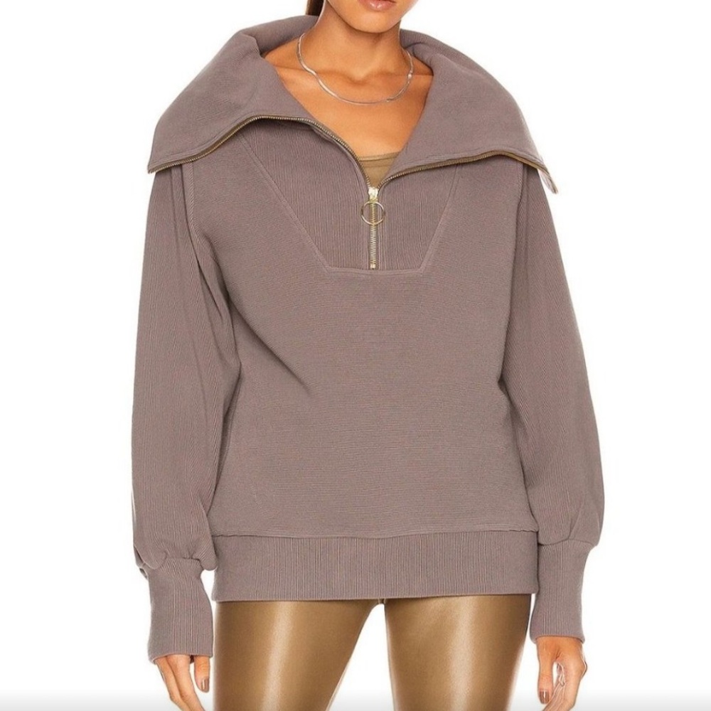 Varley Zip-Up Sweatshirt deep charcoal